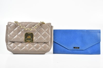 Lot 378 - JAEGER; an electric blue textured leather...