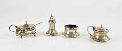 Lot 380 - C E TURNER; a George V hallmarked silver three...