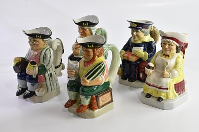 Lot 1902 - KEVIN FRANCIS; five large sized character jugs...