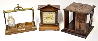 Lot 270 - An early 20th century silver-plated and oak...