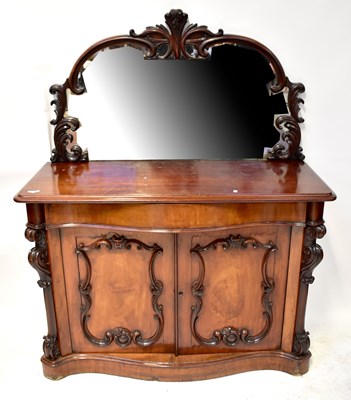 Lot 40 - A Victorian mahogany mirror back chiffonier,...