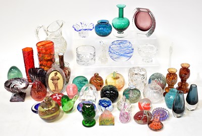 Lot 260 - A collection of studio and other glassware,...