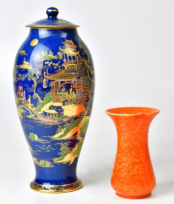 Lot 183 - A Royal Lancastrian vase of flared form with...