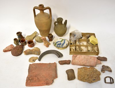 Lot 231 - ARCHEOLOGICAL FINDS; a Roman amphora, height...