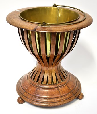 Lot 38 - A 19th century mahogany peat bucket planter or...