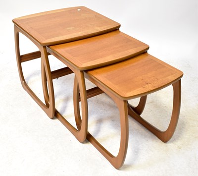 Lot 9 - A Nathan mid-century teak crossbanded nest of...