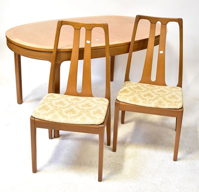 Lot 13 - NATHAN FURNITURE; a mid-century elm dining...