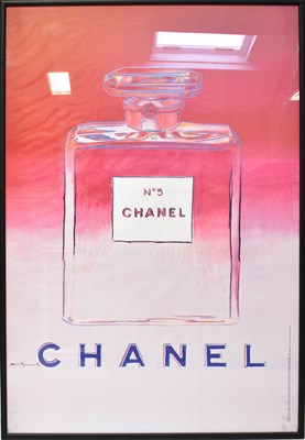 Lot 458 - AFTER ANDY WARHOL; a poster of Chanel No.5...