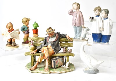 Lot 139 - A small mixed lot of figures comprising two...