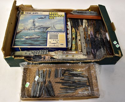 Lot 505 - A quantity of lead waterline models of ships...