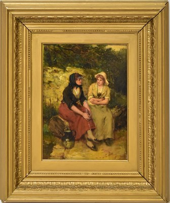 Lot 370 - WILLIAM OLIVER (1823-1901); oil on board, two...