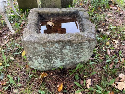 Lot 333 - A small stone trough, height 32cm, width 42cm,...
