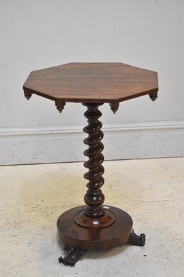 Lot 251 - A Victorian rosewood occasional table with...