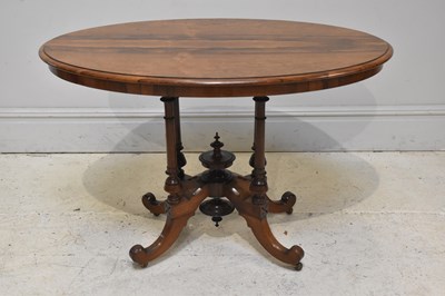 Lot 256 - A Victorian walnut loo table, height 75cm,...