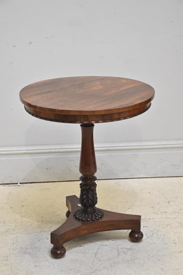 Lot 225 - A good Victorian rosewood tripod table, height...