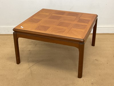 Lot 797 - NATHAN FURNITURE; a 1970s square teak coffee...
