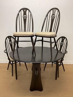 Lot 778 - ERCOL; two Windsor carver chairs and two...