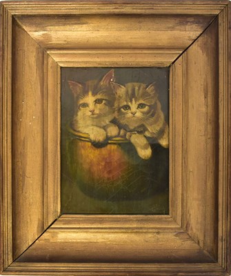 Lot 355 - C. AERIZ (?); a 19th century oil on canvas,...
