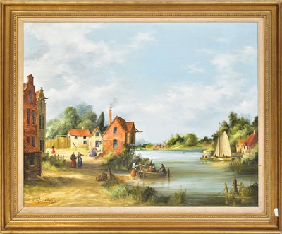 Lot 363 - JAN DYTH (20th century); oil on canvas, 18th...