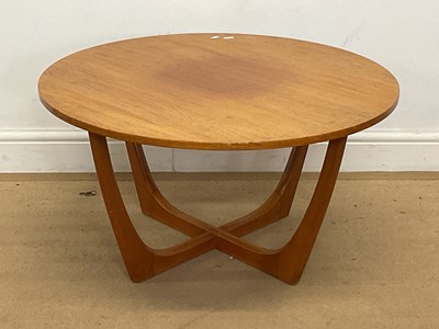 Lot 832 - A mid 20th century circular teak coffee table...