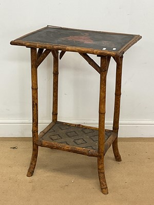 Lot 834 - An Aesthetic Movement bamboo occasional table,...