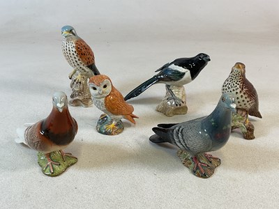 Lot 451 - BESWICK; six various birds, comprising Pigeon,...