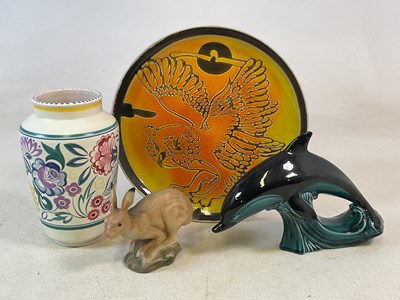 Lot 418 - POOLE POTTERY; an Aegean wall plate, diameter...