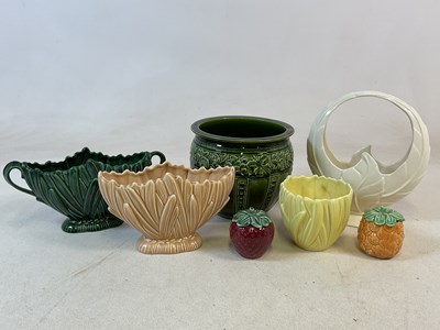 Lot 438 - SYLVAC; three various planters, two fruit...