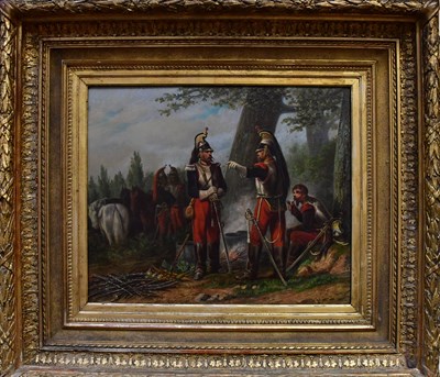 Lot 969 - JULES VAN IMSHOOT (1821-1884); oil on board,...