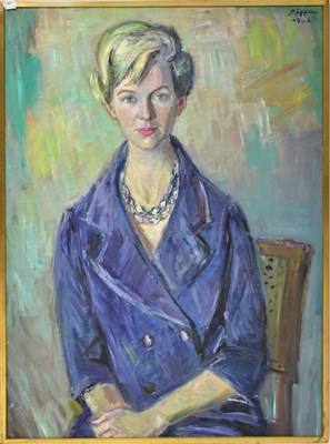 Lot 367 - L'OFFLE (French, 20th century); oil on canvas,...