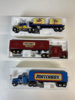 Lot 29 - MATCHBOX COLLECTIBLES; three Peterbilt trucks...