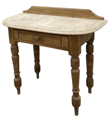 Lot 97 - A Victorian white marble topped single drawer...