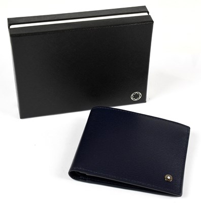 Lot 801 - MONTBLANC; an unused navy blue Westside wallet...