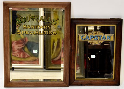 Lot 77 - Two advertising mirrors, comprising 'Wills'...