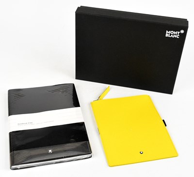 Lot 780 - MONTBLANC; an unused yellow Saffian leather...