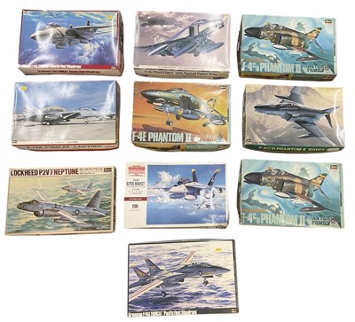 Lot 499 - HASEGAWA HOBBY KITS; a collection of ten 1:48...
