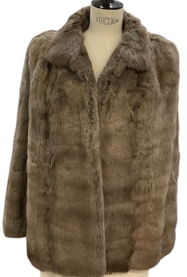 Lot 456 - A vintage rabbit fur jacket, length 70cm,...