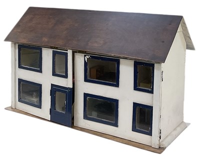 Lot 475 - A mid 20th century scratch built doll's house...
