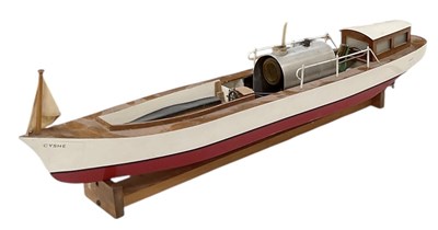 Lot 473 - A scratch built steam powdered model boat on...