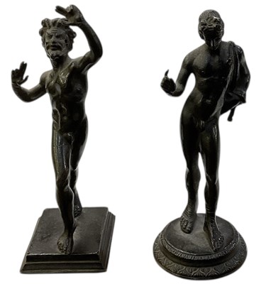 Lot 590 - Two 19th century miniature bronze Grand Tour...