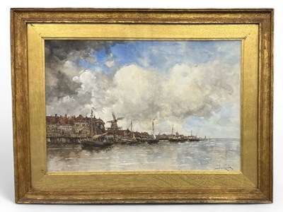 Lot 212 - JAN VAN COUVER (Dutch, 1836-1909); watercolour,...