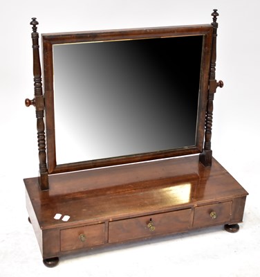 Lot 78 - An Edwardian mahogany swing toilet mirror with...