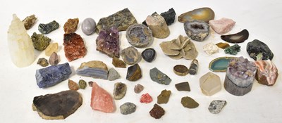 Lot 287 - A quantity of geode crystal and rock specimens,...