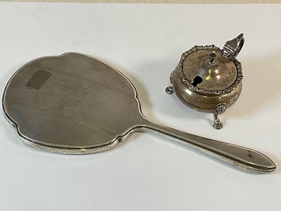 Lot 568 - A George V hallmarked silver lidded mustard...