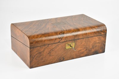 Lot 1095 - A 19th century walnut writing slope, 15 x 41 x...