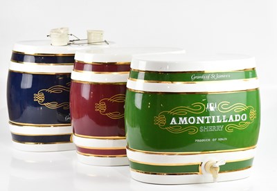 Lot 1901 - Three vintage ceramic casks comprising...