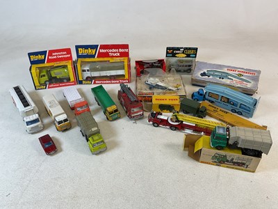 Lot 160 - DINKY; a collection of diecast model trucks...