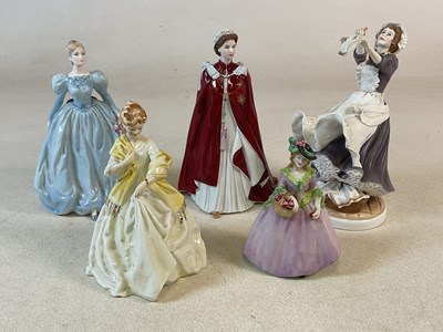 Lot 404 - ROYAL WORCESTER; three ceramic figures, 'The...