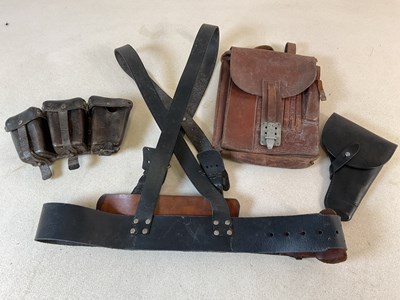Lot 319 - A small group of WWII German leather pouches,...