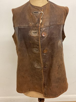 Lot 318 - A WWII British Artillery man's leather jerkin.
